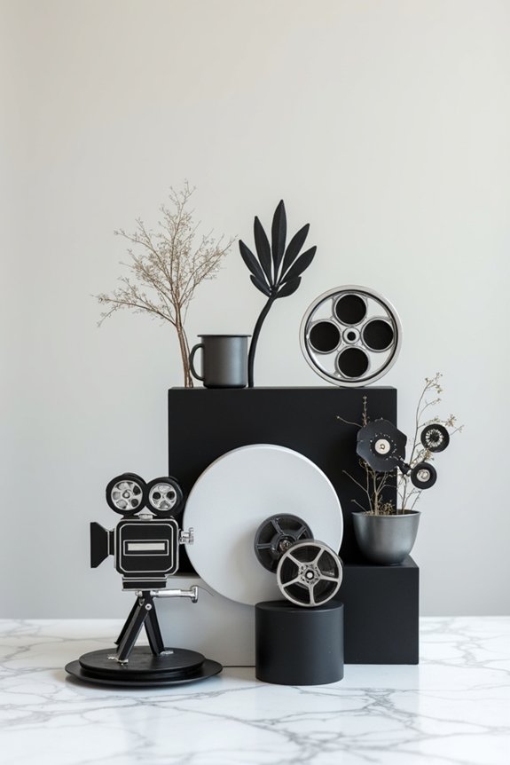 sleek black and white elegance