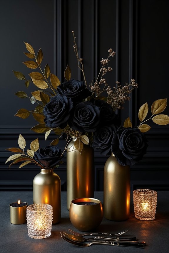 sophisticated black and gold