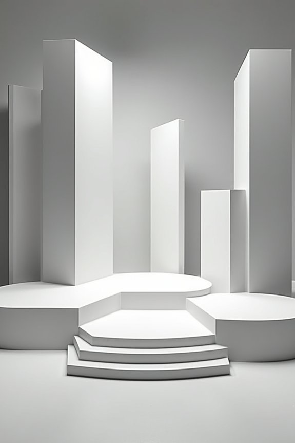 sophisticated minimalist geometric backdrops