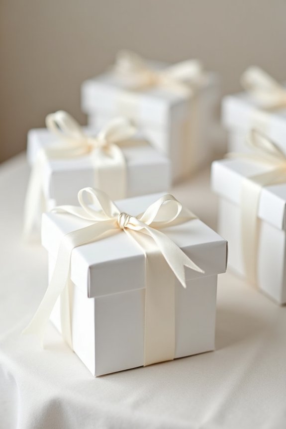 sophisticated white celebration gifts