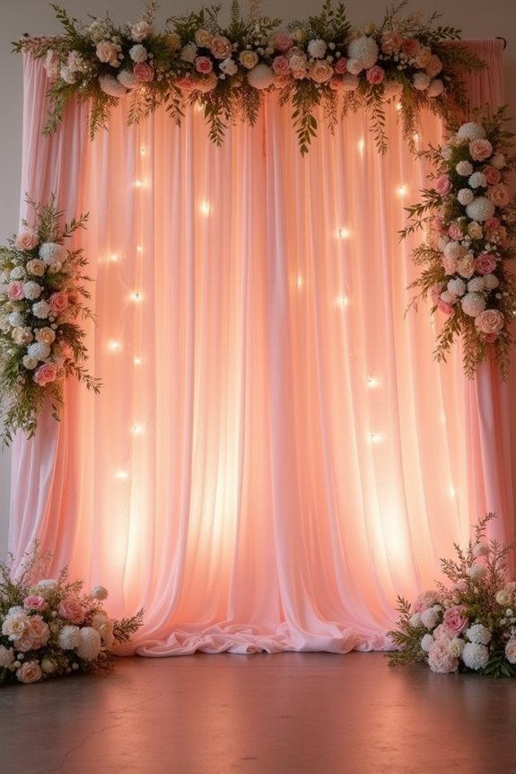 stunning quincea era backdrop lighting
