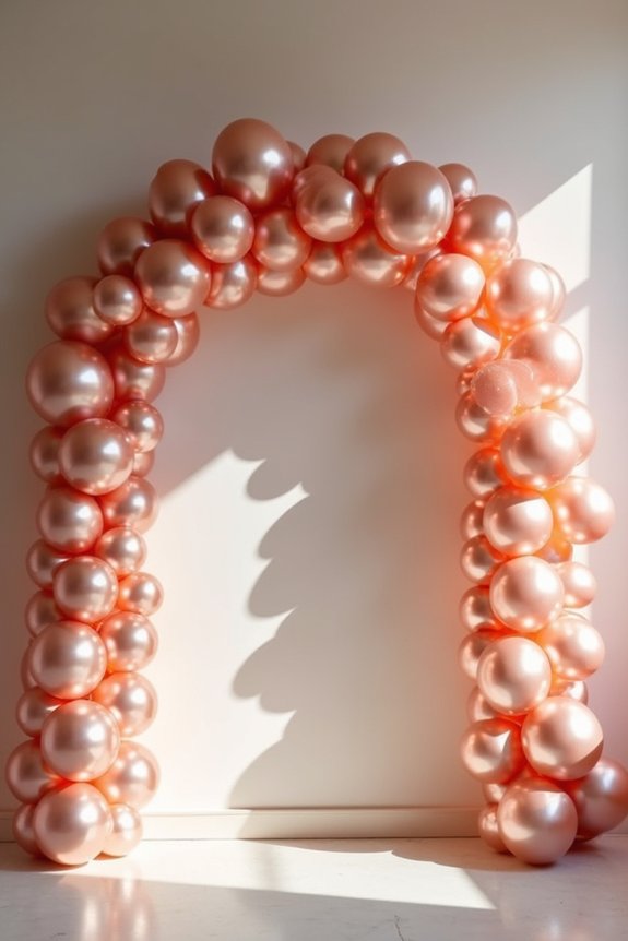 stunning rose gold balloons