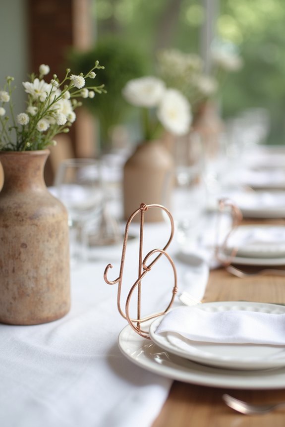 stylish table number arrangement