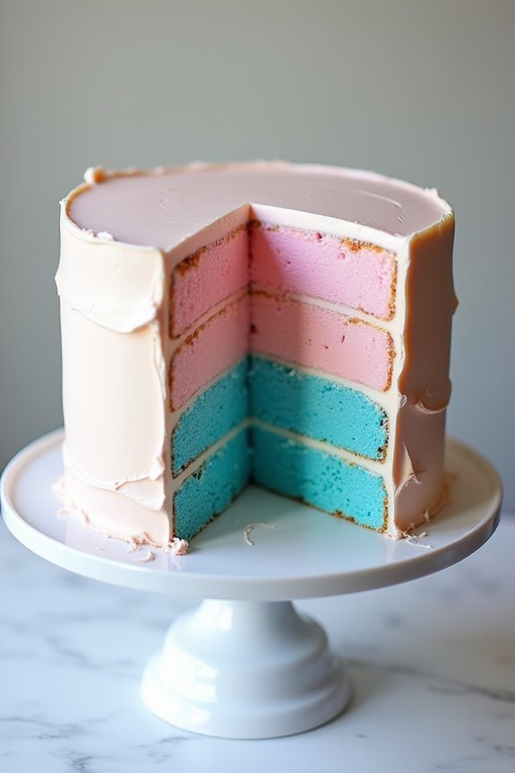 surprise with color filled treats