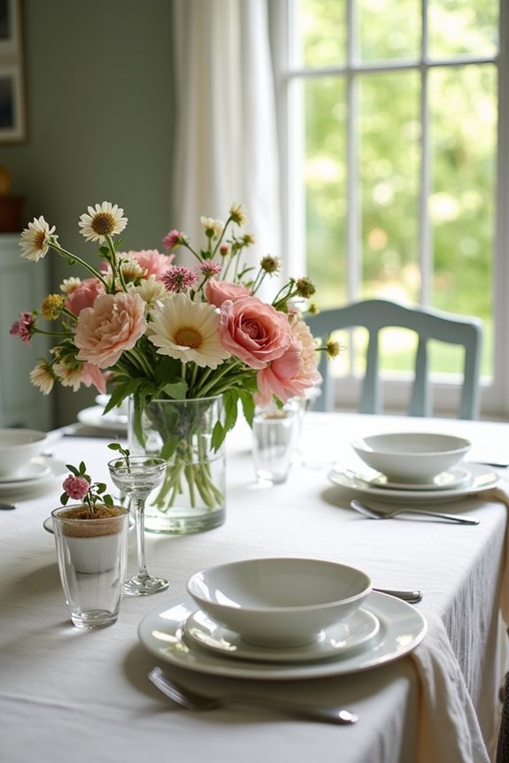 table arrangement for comfort