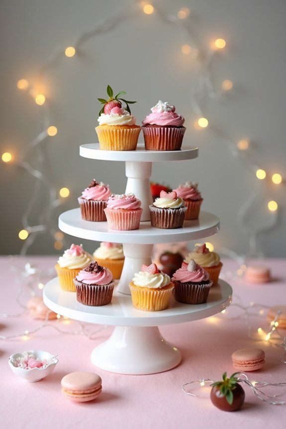 tiered dessert display setup