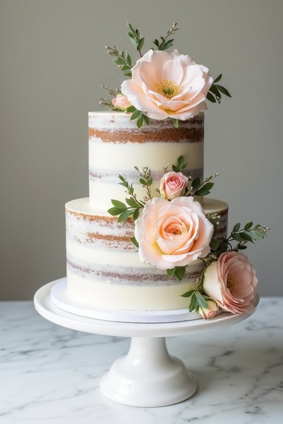 tiered naked cake elegance