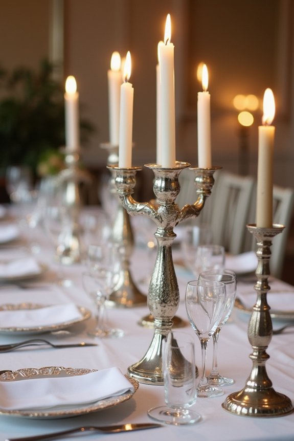 timeless silver and white elegance