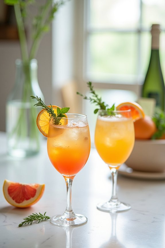 toast with signature drinks