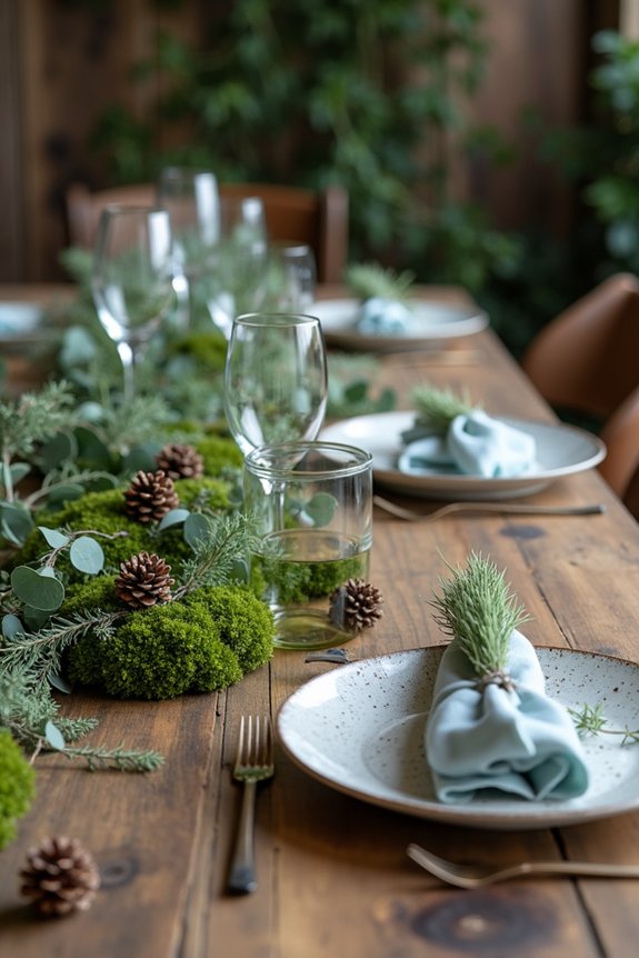 transform table with greenery