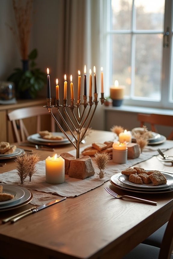 transformative menorah table centerpiece