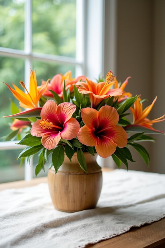 tropical centerpiece for luau