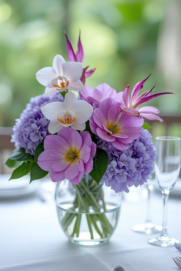 tropical purple and teal combination