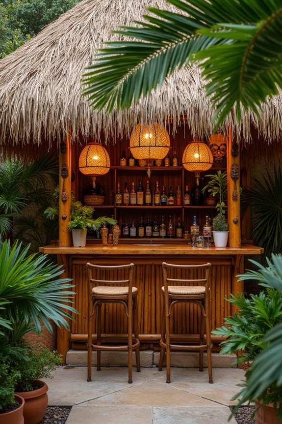 tropical tiki bar paradise