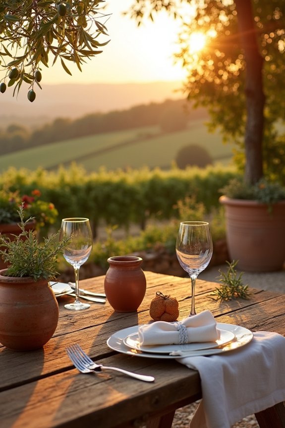 tuscan ambiance with terracotta