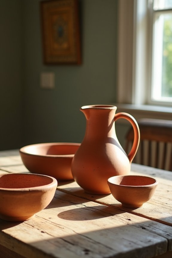 tuscan inspired pottery decor