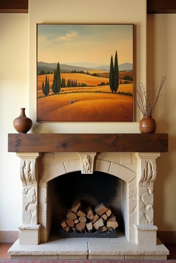 tuscan landscape art centerpiece