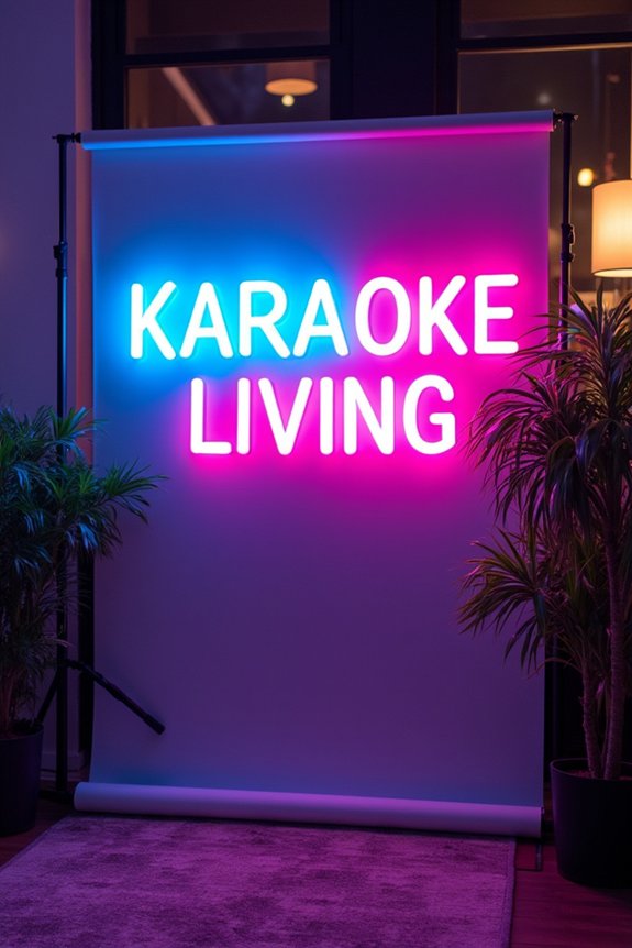 vibrant karaoke lighting ambiance