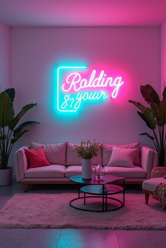vibrant retro neon energy