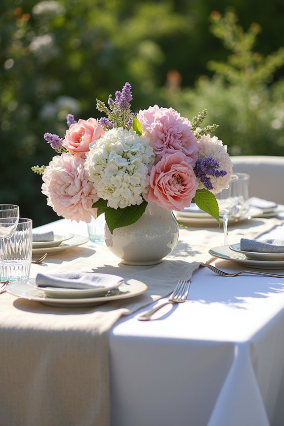vibrant summer floral centerpieces