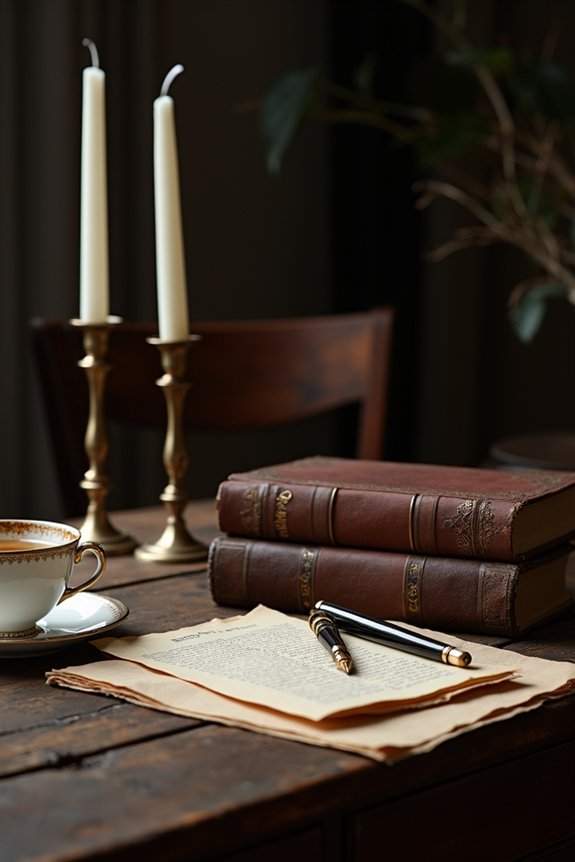 vintage books and elegance