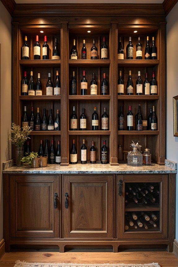 vintage wine display decor