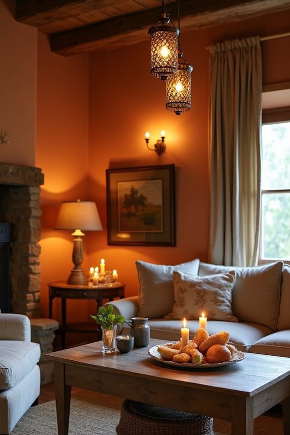 warm intimate layered lighting