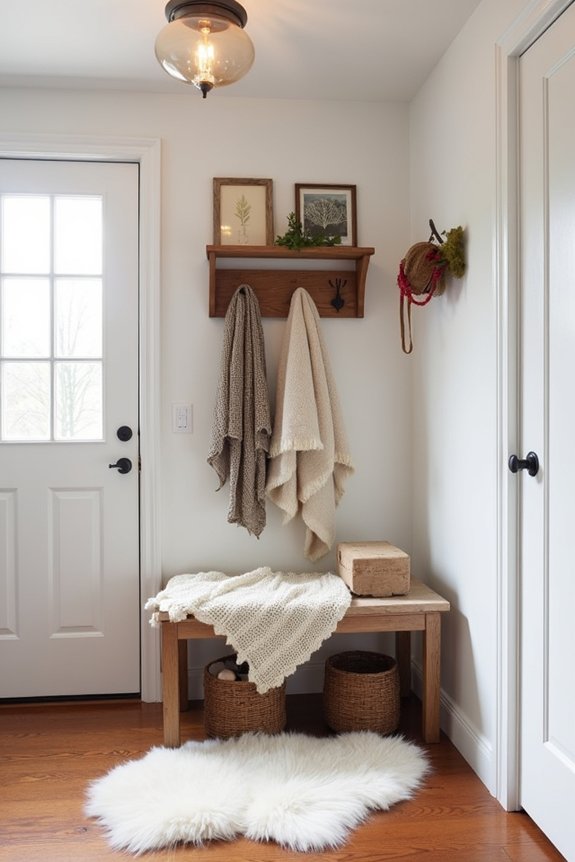 warm inviting winter entryway