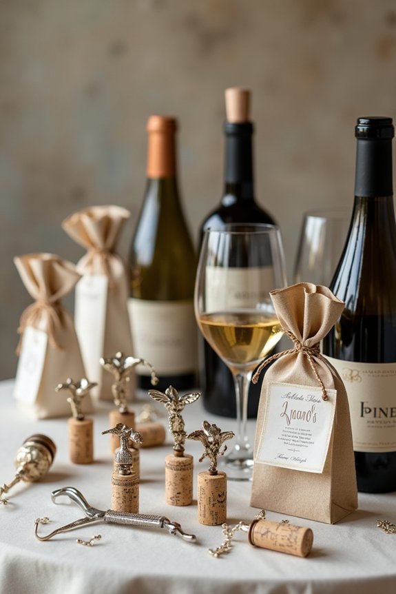 wine themed celebration favors ideas