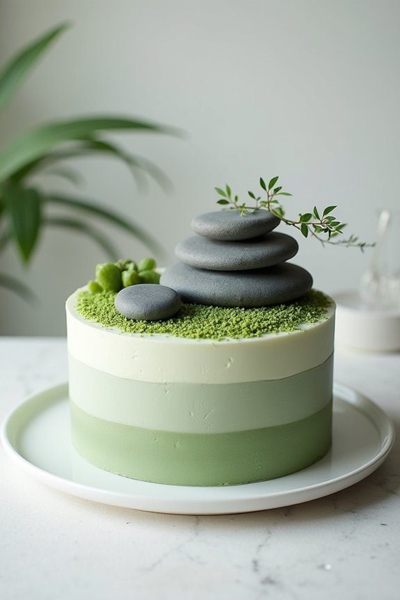 zen inspired minimalist cake